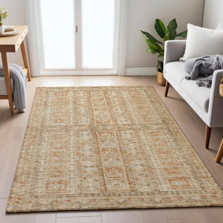 Piper Looms Chantille Stripes ACN2173 Paprika Machine Washable Area Rug Lifestyle Image Feature