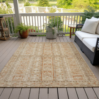 Piper Looms Chantille Stripes ACN2173 Paprika Machine Washable Area Rug Outdoor Lifestyle Image Feature
