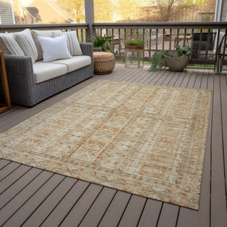 Piper Looms Chantille Stripes ACN2173 Paprika Machine Washable Area Rug Outdoor Lifestyle Image Feature