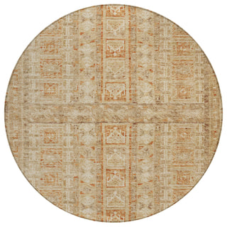 Piper Looms Chantille Stripes ACN2173 Paprika Machine Washable Area Rug Round Main Image