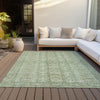 Piper Looms Chantille Stripes ACN2173 Sage Machine Washable Area Rug Outdoor Lifestyle Image Feature