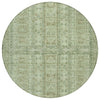 Piper Looms Chantille Stripes ACN2173 Sage Machine Washable Area Rug Round Main Image