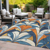 Piper Looms Chantille Modern ACN2174 Blue Machine Washable Area Rug Outdoor Lifestyle Image Feature