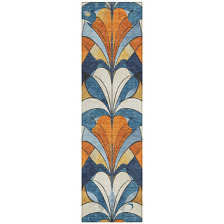 Piper Looms Chantille Modern ACN2174 Blue Machine Washable Area Rug Runner Main Image