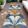 Piper Looms Chantille Modern ACN2174 Blue Machine Washable Area Rug Runner Outdoor Lifestyle Image Feature