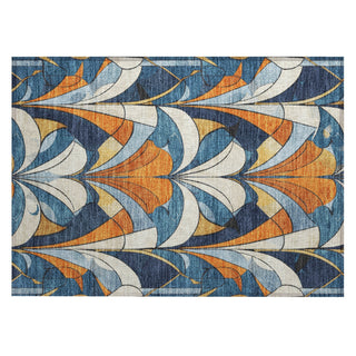 Piper Looms Chantille Modern ACN2174 Blue Machine Washable Area Rug Scatter Main Image
