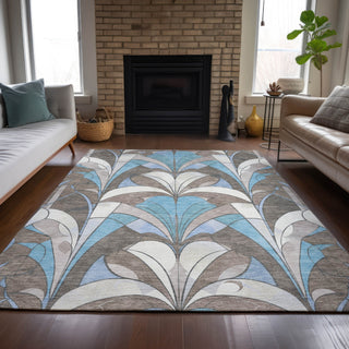 Piper Looms Chantille Modern ACN2174 Brown Machine Washable Area Rug Lifestyle Image Feature