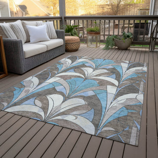 Piper Looms Chantille Modern ACN2174 Brown Machine Washable Area Rug Outdoor Lifestyle Image Feature