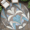 Piper Looms Chantille Modern ACN2174 Brown Machine Washable Area Rug Round Outdoor Lifestyle Image Feature
