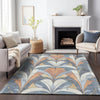 Piper Looms Chantille Modern ACN2174 Denim Machine Washable Area Rug Lifestyle Image Feature