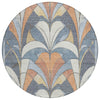 Piper Looms Chantille Modern ACN2174 Denim Machine Washable Area Rug Round Main Image