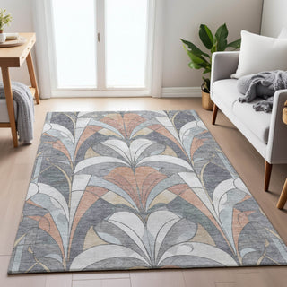 Piper Looms Chantille Modern ACN2174 Gray Machine Washable Area Rug Lifestyle Image Feature