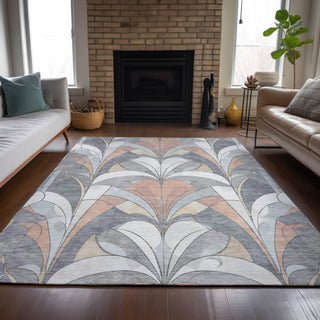 Piper Looms Chantille Modern ACN2174 Gray Machine Washable Area Rug Lifestyle Image Feature