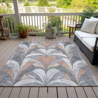 Piper Looms Chantille Modern ACN2174 Gray Machine Washable Area Rug Outdoor Lifestyle Image Feature