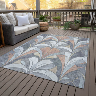 Piper Looms Chantille Modern ACN2174 Gray Machine Washable Area Rug Outdoor Lifestyle Image Feature