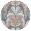Piper Looms Chantille Modern ACN2174 Gray Machine Washable Area Rug Round Main Image