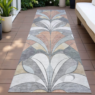 Piper Looms Chantille Modern ACN2174 Gray Machine Washable Area Rug Runner Outdoor Lifestyle Image Feature