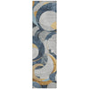 Piper Looms Chantille Geometric ACN2175 Blue Machine Washable Area Rug Runner Main Image