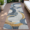 Piper Looms Chantille Geometric ACN2175 Blue Machine Washable Area Rug Runner Outdoor Lifestyle Image Feature