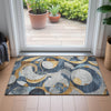 Piper Looms Chantille Geometric ACN2175 Blue Machine Washable Area Rug Scatter Lifestyle Image Feature