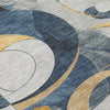 Piper Looms Chantille Geometric ACN2175 Blue Machine Washable Area Rug Swatch Image