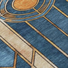 Piper Looms Chantille Geometric ACN2176 Blue Machine Washable Area Rug Swatch Image