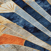 Piper Looms Chantille Geometric ACN2177 Navy Machine Washable Area Rug Swatch Image