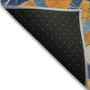 Piper Looms Chantille Geometric ACN2178 Blue Machine Washable Area Rug Backing Image