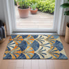 Piper Looms Chantille Geometric ACN2178 Blue Machine Washable Area Rug Scatter Lifestyle Image Feature