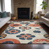 Piper Looms Chantille Floral ACN2179 Beige Machine Washable Area Rug Lifestyle Image Feature