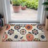 Piper Looms Chantille Floral ACN2179 Beige Machine Washable Area Rug Scatter Lifestyle Image Feature