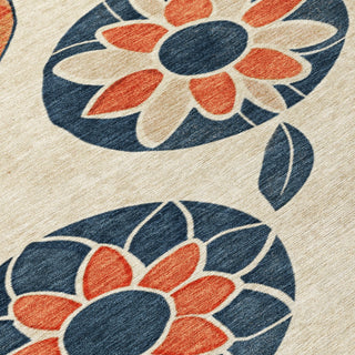 Piper Looms Chantille Floral ACN2179 Beige Machine Washable Area Rug Swatch Image