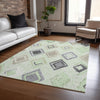 Piper Looms Chantille Geometric ACN2180 Aloe Machine Washable Area Rug Lifestyle Image Feature