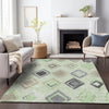Piper Looms Chantille Geometric ACN2180 Aloe Machine Washable Area Rug Lifestyle Image Feature