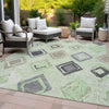 Piper Looms Chantille Geometric ACN2180 Aloe Machine Washable Area Rug Outdoor Lifestyle Image Feature