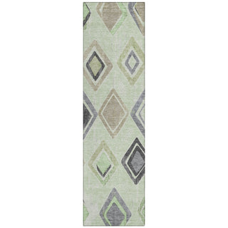 Piper Looms Chantille Geometric ACN2180 Aloe Machine Washable Area Rug Runner Main Image