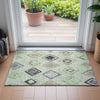 Piper Looms Chantille Geometric ACN2180 Aloe Machine Washable Area Rug Scatter Lifestyle Image Feature