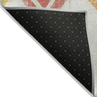 Piper Looms Chantille Geometric ACN2180 Ivory Machine Washable Area Rug Backing Image