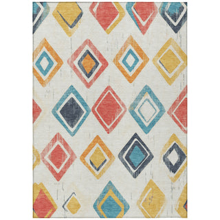 Piper Looms Chantille Geometric ACN2180 Ivory Machine Washable Area Rug main image