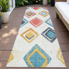 Piper Looms Chantille Geometric ACN2180 Ivory Machine Washable Area Rug Runner Outdoor Lifestyle Image Feature