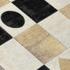 Piper Looms Chantille Geometric ACN2181 Black Machine Washable Area Rug Swatch Image