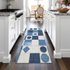 Piper Looms Chantille Geometric ACN2181 Blue Machine Washable Area Rug Runner Lifestyle Image Feature