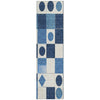 Piper Looms Chantille Geometric ACN2181 Blue Machine Washable Area Rug Runner Main Image
