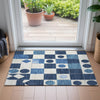 Piper Looms Chantille Geometric ACN2181 Blue Machine Washable Area Rug Scatter Lifestyle Image Feature