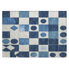 Piper Looms Chantille Geometric ACN2181 Blue Machine Washable Area Rug Scatter Main Image