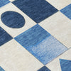 Piper Looms Chantille Geometric ACN2181 Blue Machine Washable Area Rug Swatch Image