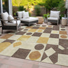 Piper Looms Chantille Geometric ACN2181 Brown Machine Washable Area Rug Outdoor Lifestyle Image Feature