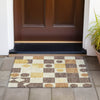 Piper Looms Chantille Geometric ACN2181 Brown Machine Washable Area Rug Scatter Outdoor Lifestyle Image Feature