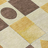 Piper Looms Chantille Geometric ACN2181 Brown Machine Washable Area Rug Swatch Image