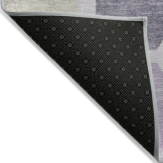 Piper Looms Chantille Geometric ACN2182 Lavender Machine Washable Area Rug Backing Image